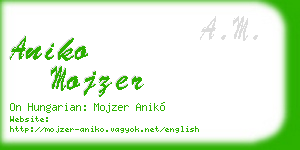 aniko mojzer business card